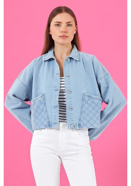 Kadın Lorena Sky Blue Jean Ceket fiyatları