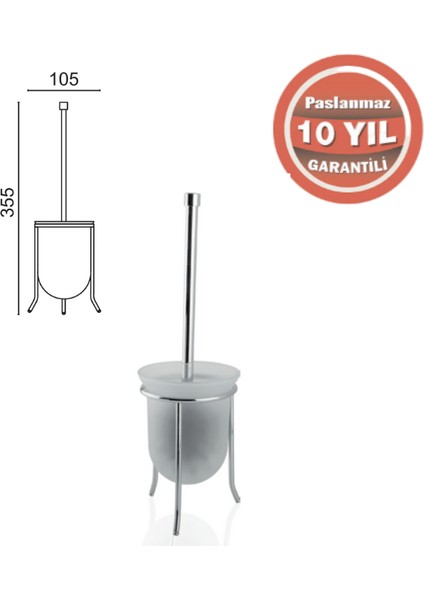 Çelik Banyo D10-030 Dilek Set Üstü Klozet Fırçası