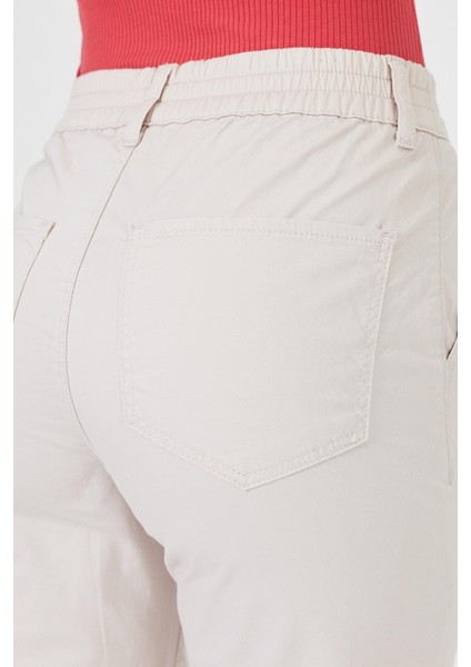 Kadın Norah Taş Beli Lastikli Gabardin Pantolon fırsatları
