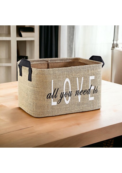 Jüt Dolap Içi Çamaşır Çocuk Odası Oyuncak Düzenleyici Katlanır Saklama Sepeti Organizer 30X22X18