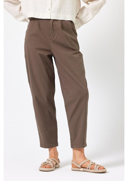 Kadın Stacy Vizon Slouchy Chino Pantolon (Lyocell)