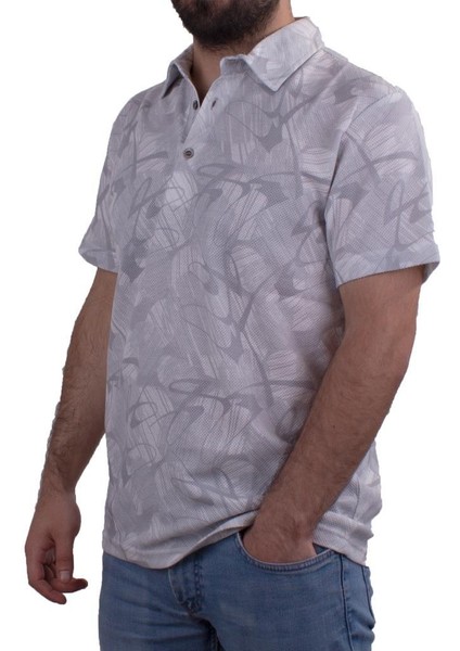 2278BB Gri Polo Yaka Erkek T-Shirt modelleri