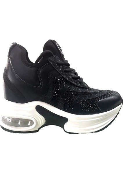 Guja 24Y300 Kadın Gizli Dolgulu Yüksek Taban Taşlı Sneaker Spor Ayakkabı