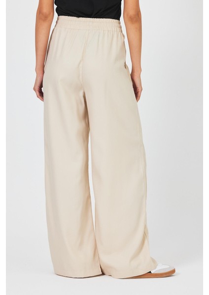 Kadın Sally Taş Yüksek Bel Wide Leg Lyocell Pantolon (Lyocell) fırsatları