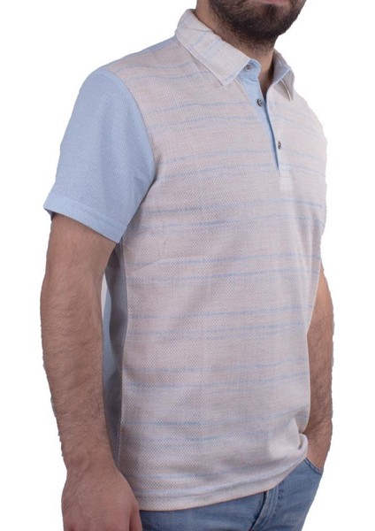 2281BB Mavi Polo Yaka Erkek T-Shirt