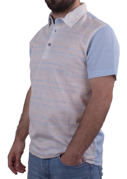 2281BB Mavi Polo Yaka Erkek T-Shirt modelleri