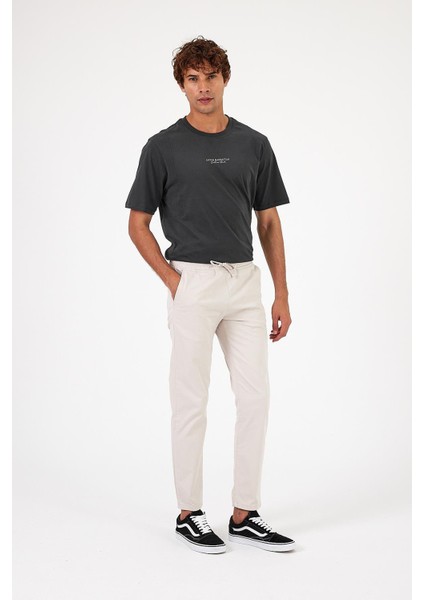 Erkek Alfred Taş Beli Lastikli Gabardin Pantolon fiyatları