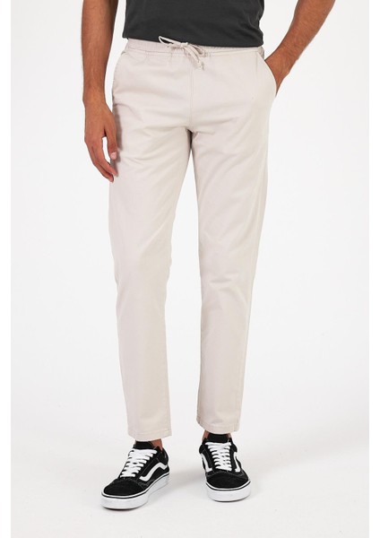 Erkek Alfred Taş Beli Lastikli Gabardin Pantolon modelleri