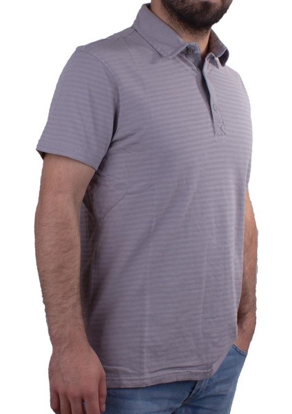 2214BB Gri Polo Yaka Erkek T-Shirt