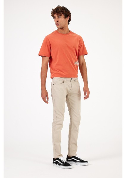 Erkek Edward Taş Slim Straight Renkli Jean Pantolon