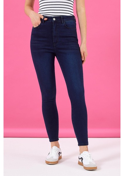 Kadın Holly Blue Black Yüksek Bel Skinny Jean Pantolon (Lyocell)