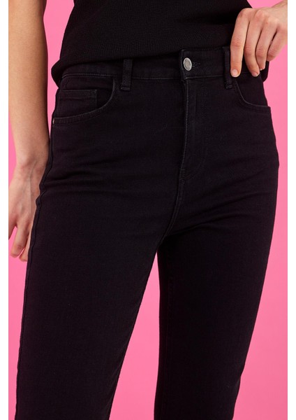 Kadın Jenny Black Flare Jean Pantolon