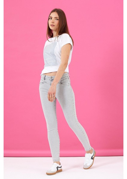 Kadın Gabriella Grey Skinny Jean Pantolon