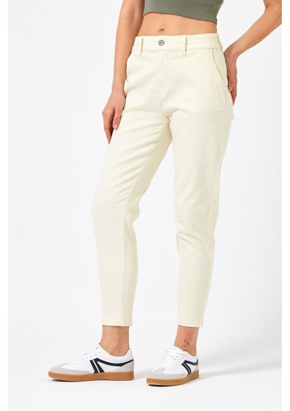 Kadın Norah Kemik Beli Lastikli Renkli Jean Pantolon modelleri