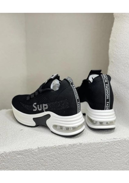 Guja 24Y300-3 Kadın Gizli Dolgu Yüksek Air Tabanlı Örme Sneaker Spor Taşlı Ayakkabı indirimleri