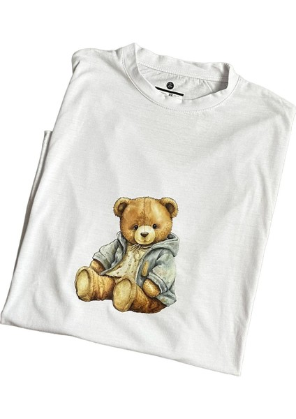 Teddy Baskılı Oversize Unisex T-Shirt