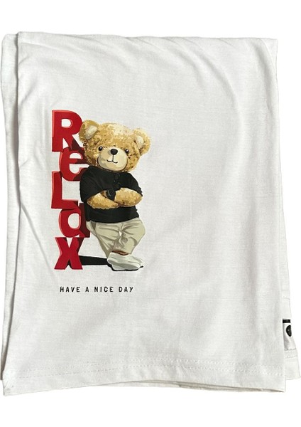 Teddy Baskılı Oversize Unisex T-Shirt