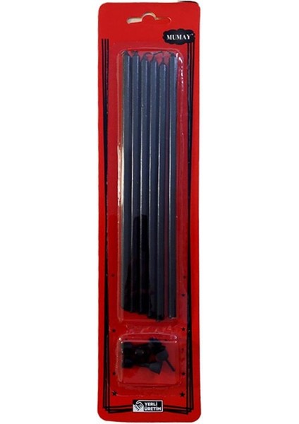 Siyah Pasta Mumu 20 cm 7 Adet