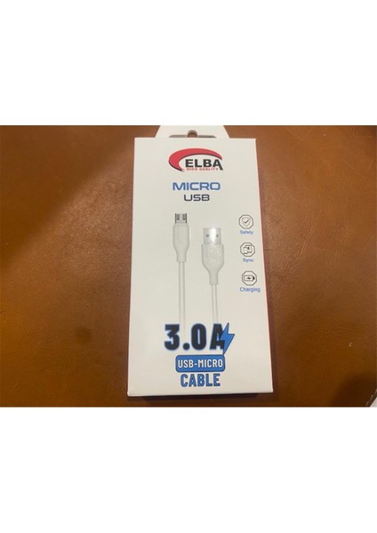 ELB25-M3A Micro USB 3A Şarj Kablosu 1mt Hızlı Şarj