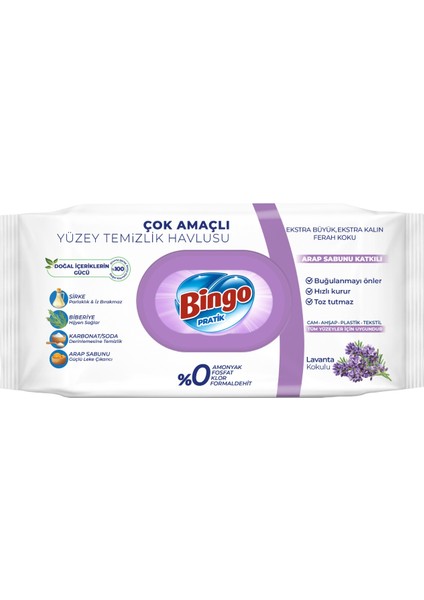 Clean Yüzey Temizlik Havlusu 96 Yaprak Lavanta Kokulu Plastik Kapaklı (6 Lı Set) 576 Yaprak fiyatları