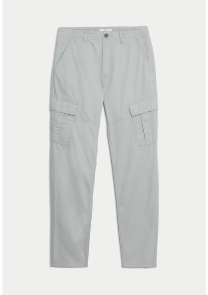 Saf Pamuklu Tapered Fit Kargo Pantolon modelleri