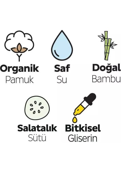 Natural Yenidoğan Islak Bebek Bakım Havlusu 90 Adet modelleri