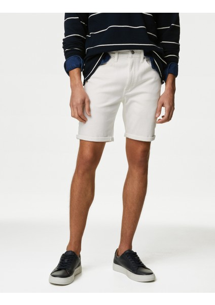 Regular Fit Denim Şort fırsatları