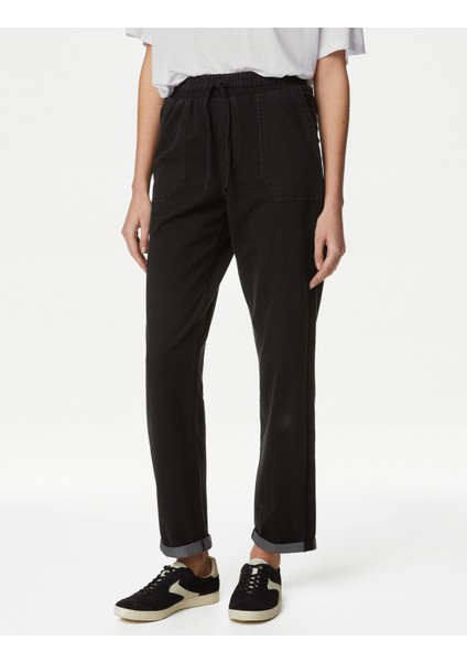 Marks & Spencer Straight Leg Örme Denim Pantolon