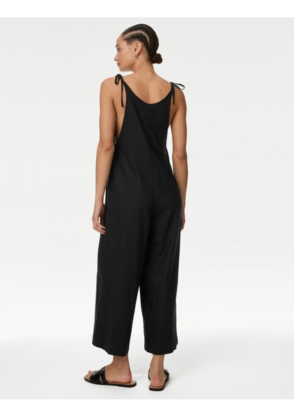 Marks & Spencer Wide Leg Crop Keten Tulum