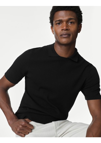 Kısa Kollu Örme Polo Yaka T-Shirt modelleri