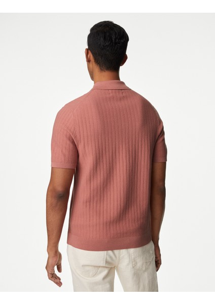 Marks & Spencer Kısa Kollu Örme Polo Yaka T-Shirt