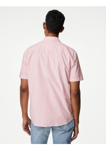 Saf Pamuklu Kısa Kollu Gömlek fırsatları