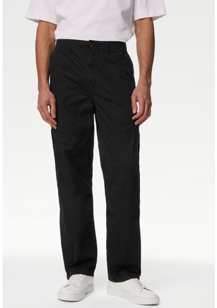 Saf Pamuklu Loose Fit Kargo Pantolon modelleri