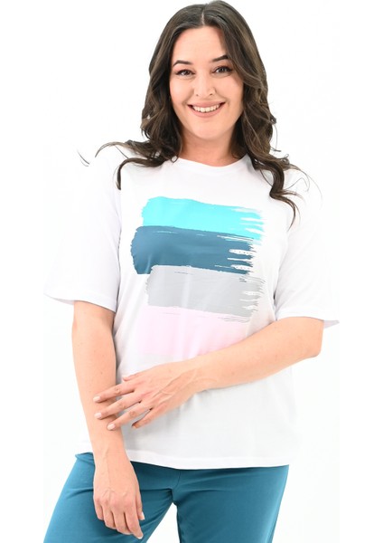 Kadın Büyük Beden Baskı Detaylı Eşofman Takımı 3695-23 fiyatları