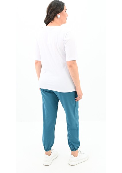 Kadın Büyük Beden Baskı Detaylı Eşofman Takımı 3695-23 fırsatları