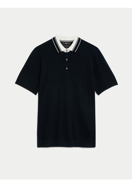 Marks & Spencer Kısa Kollu Örme Polo Yaka T-Shirt