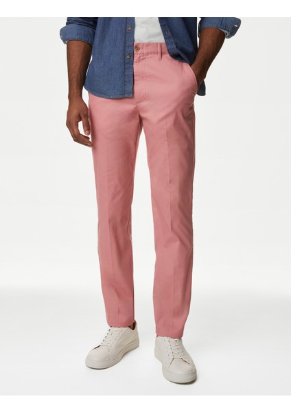 Regular Fit Hafif Dokulu Chino Pantolon fiyatları