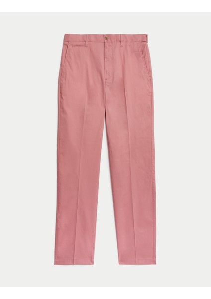 Regular Fit Hafif Dokulu Chino Pantolon indirimleri