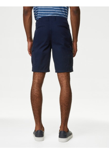 Saf Pamuklu Regular Fit Kargo Şort indirimleri