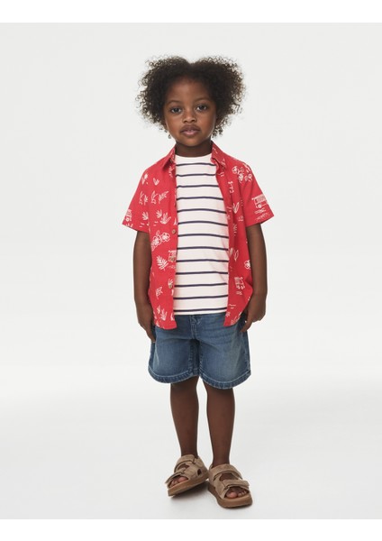 Saf Pamuklu 2'li Gömlek&T-Shirt Takımı (2-8 Yaş) fiyatları