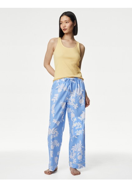 Pamuklı Desenli Pijama Takımı