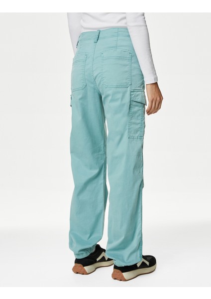 Marks & Spencer Lyocell™ Straight Leg Kargo Pantolon