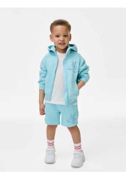 Pamuklu Beli Lastikli Şort (2-8 Yaş)