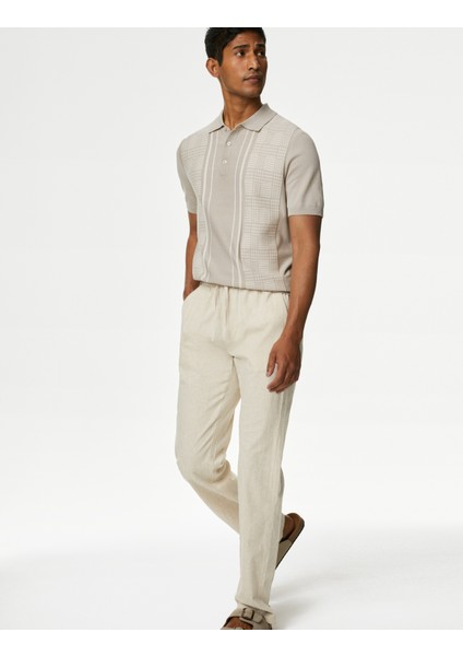 Marks & Spencer Tapered Fit Keten Pantolon