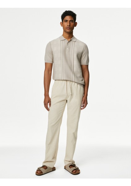 Marks & Spencer Tapered Fit Keten Pantolon