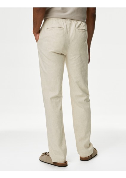 Marks & Spencer Tapered Fit Keten Pantolon