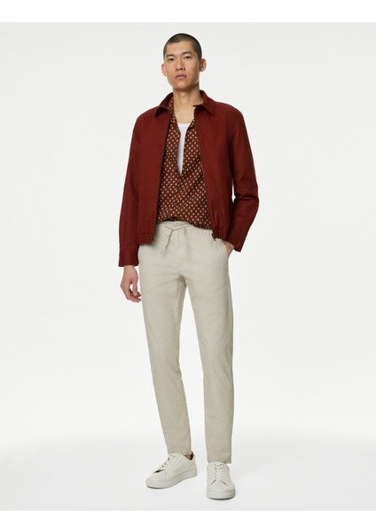 Regular Fit Kısa Kollu Keten Gömlek fiyatları