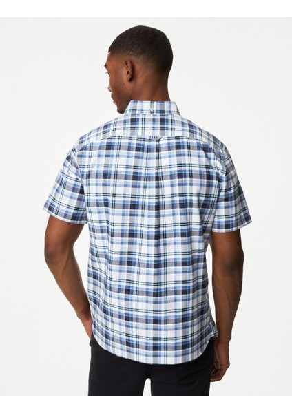 Saf Pamuklu Kısa Kollu Oxford Gömlek modelleri