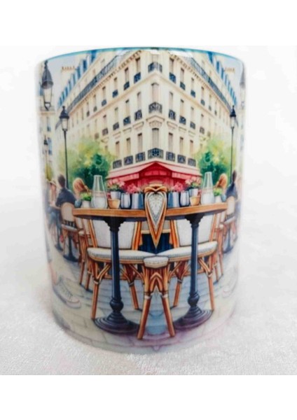 Mugs And Love Kahve Keyfii Vintage Baskı Büyük Boy Kupa