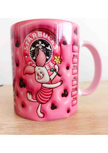 Mugs And Love Piglett 3D Baskı Büyük Boy Kupa